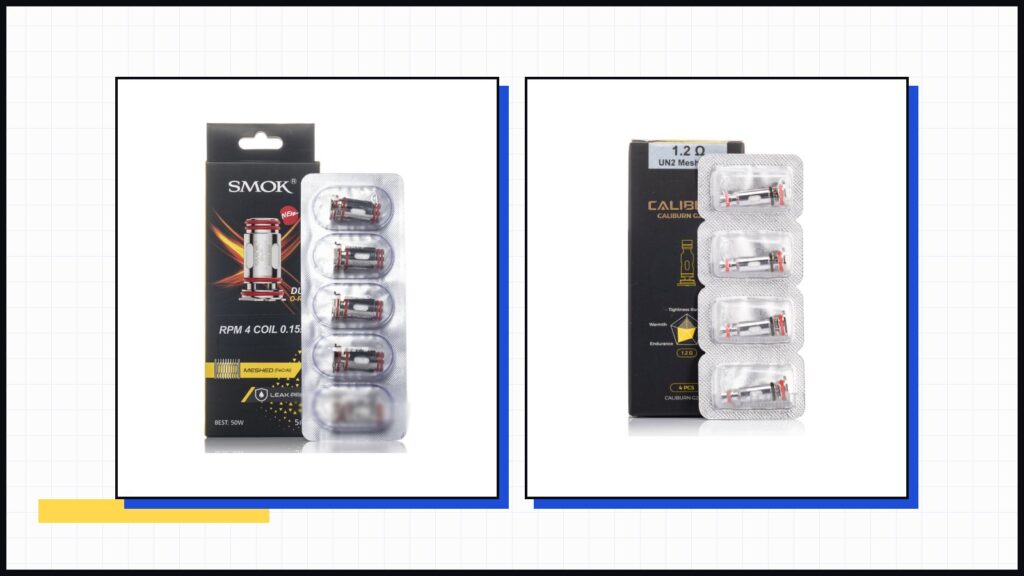 SMOK RPM 4 und Uwell Caliburn G2 Ersatz-Coils