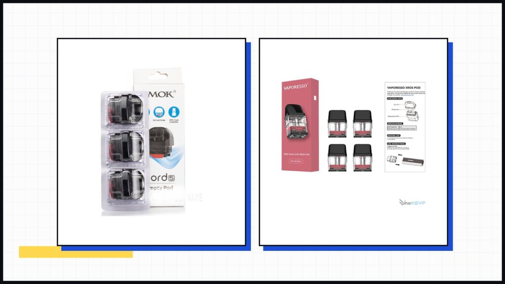 Ersatzkartuschen für SMOK Nord 5 und Vaporesso XROS